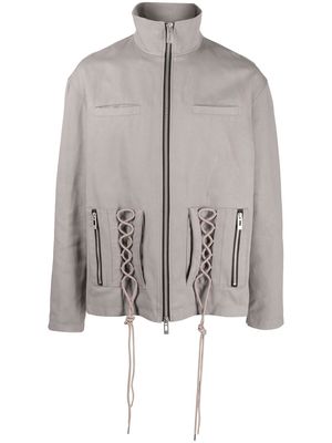 Han Kjøbenhavn funnel neck zip-front jacket - Grey