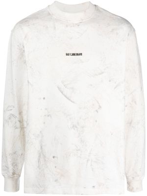 Han Kjøbenhavn logo-lettering cotton sweatshirt - White