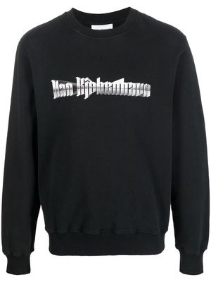 Han Kjøbenhavn logo-print cotton hoodie - Black