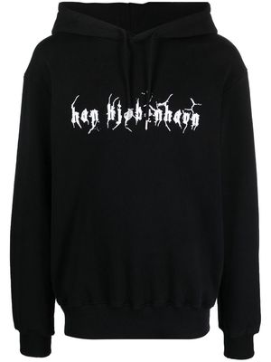 Han Kjøbenhavn logo-print organic cotton hoodie - Black