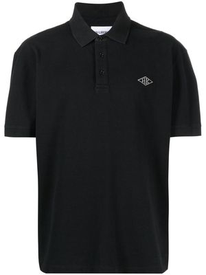 Han Kjøbenhavn logo-print short-sleeved polo shirt - Black