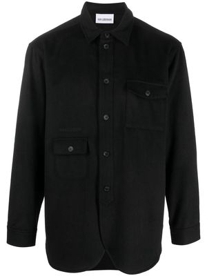 Han Kjøbenhavn long-sleeve wool shirt - Black