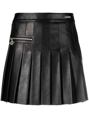 Han Kjøbenhavn pleated leather mini skirt - Black