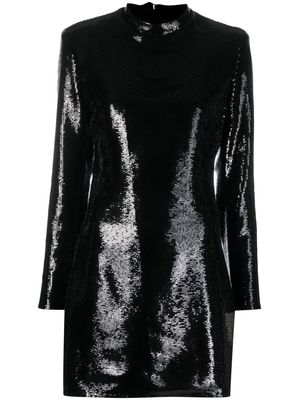 Han Kjøbenhavn sequin-embellished long-sleeve mini dress - Black