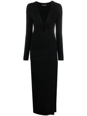 Han Kjøbenhavn V-neck long-sleeve maxi dress - Black