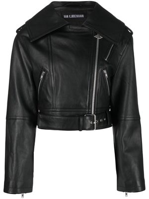 Han Kjøbenhavn zip-details leather jacket - Black