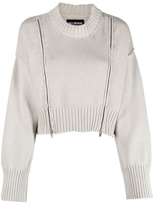 Han Kjøbenhavn zip-fastening cotton knit jumper - Neutrals
