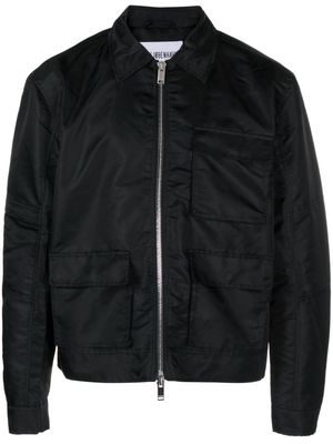 Han Kjøbenhavn zip-up collared shirt jacket - Black