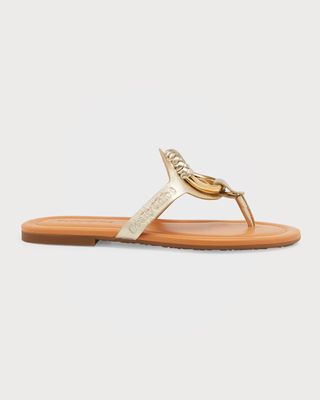 Hana Braided Ring Metallic Thong Sandals