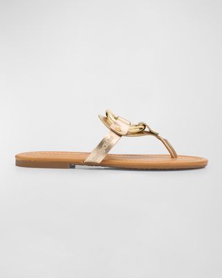 Hana Metallic Ring Thong Sandals