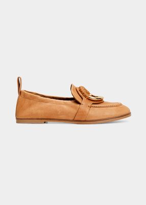Hana Ring Leather Loafers