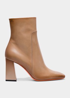 Hanalei Leather Zip Ankle Boots