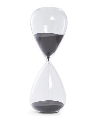 Hand-Blown 90-Minute Crystal Sand Timer Hourglass