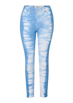 Hand Dyed Cropped Ankle Shape Jeans