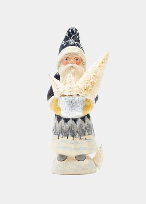 Hand-Painted Winter Santa with Bowl