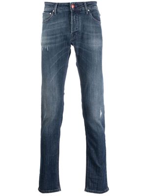 Hand Picked distressed slim-fit jeans - Blue