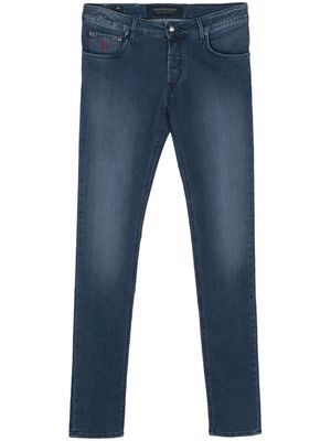 Hand Picked mid-rise slim-fit jeans - Blue
