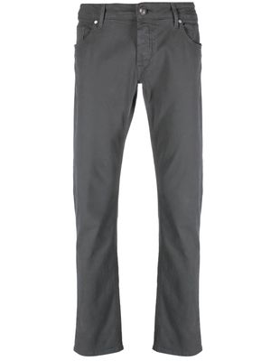 Hand Picked mid-rise straight-leg jeans - Grey