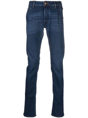 Hand Picked straight-leg cotton-blend jeans - Blue