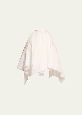 Handkerchief Hem Full Midi Skirt