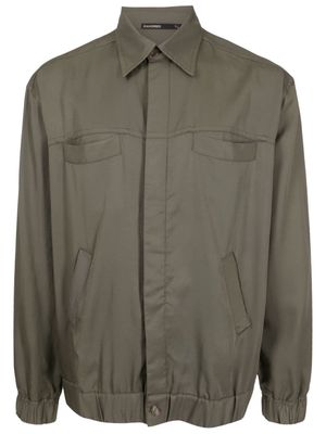 Handred button-up shirt jacket - Green