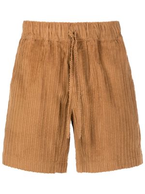 Handred chenille drawstring shorts - Brown