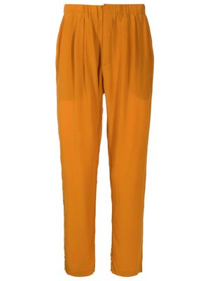 Handred cropped tapered silk trousers - Yellow