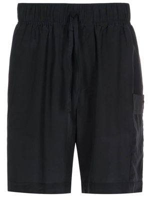 Handred drawstring silk shorts - Black