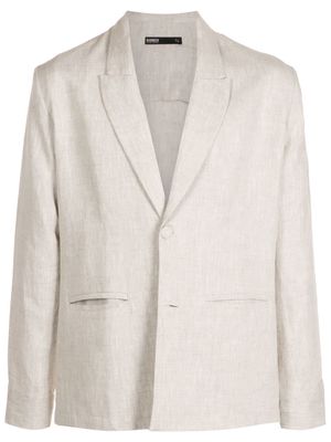 Handred linen single-breasted blazer - Neutrals
