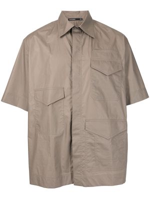 Handred pointed-collar cotton shirt - Grey