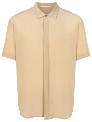 Handred short-sleeved silk shirt - Neutrals