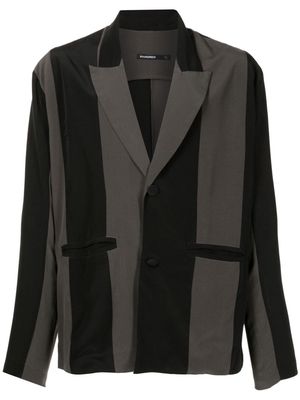 Handred striped silk blazer - Black