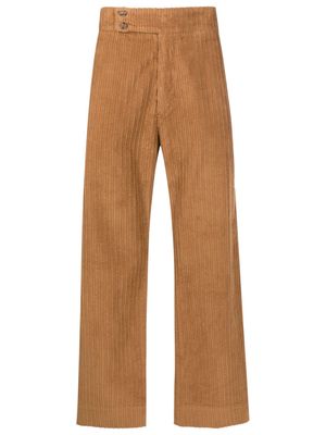 Handred wide-leg chenille trousers - Brown