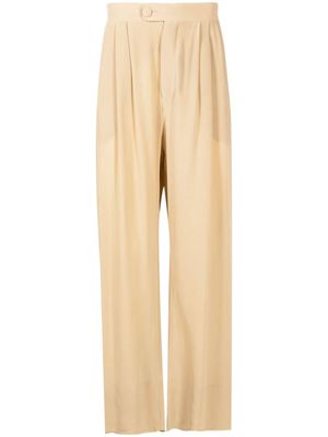 Handred wide-leg silk trousers - Neutrals
