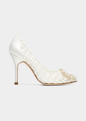 Hangisi 105mm Lace Buckle Pumps