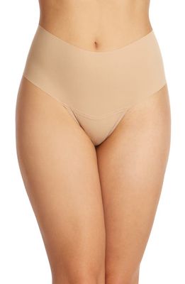 Hanky Panky Breathe High Waist Thong in Taupe