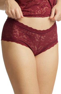 Hanky Panky Daily Lace Boyshorts in Lipstick Red