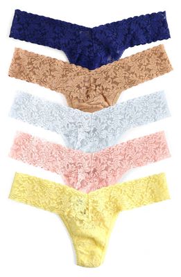 Hanky Panky Holiday Assorted 5-Pack Low Rise Thongs in Multi Combo