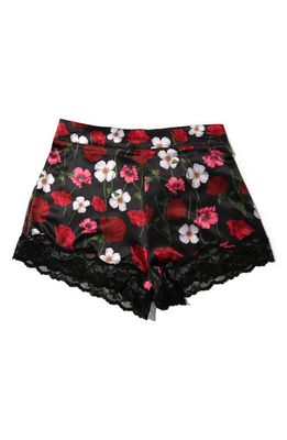 Hanky Panky Lace Trim Satin Tap Shorts in Am I Dreaming