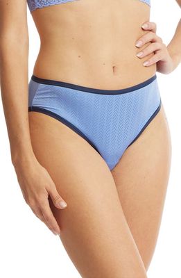Hanky Panky Movecalm Ruched Back Briefs in Cool Water/Bicoastal