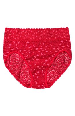 Hanky Panky X-Dye French Lace Briefs in Berry Sang