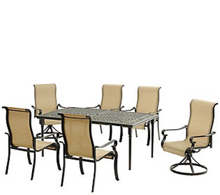 Hanover Brigantine 7-Piece Dining Set with Cast -Top Table