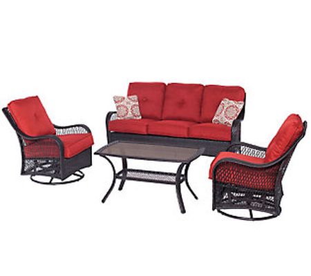 Hanover Outdoor Orleans 4-Piece All-Weather Pat io Set