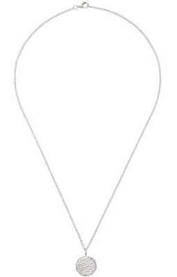 HANREJ Silver Round Pendant Necklace