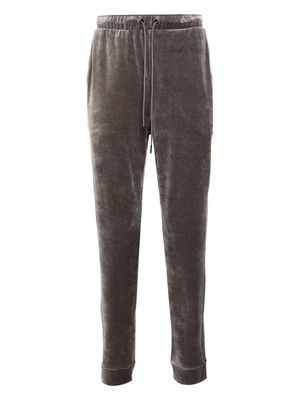 Hanro drawstring velvet tapered trousers - Grey