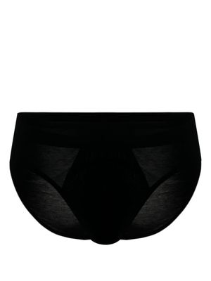 Hanro elasticated-waist cotton briefs - Black