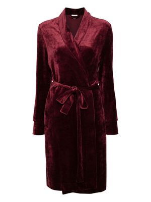 Hanro Favourites velvet robe - Red