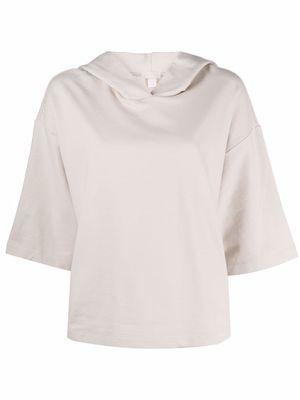 Hanro hooded jersey T-shirt - Neutrals
