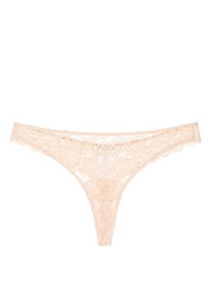Hanro Moments lace thong - Neutrals