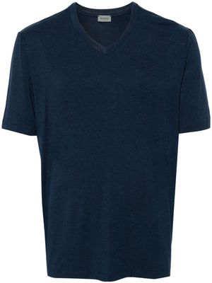 Hanro V-neck mélange-effect T-shirt - Blue